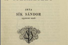 sik sandor a cserkeszet