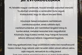 Ima újjáalakulásunk 30. évfordulójára